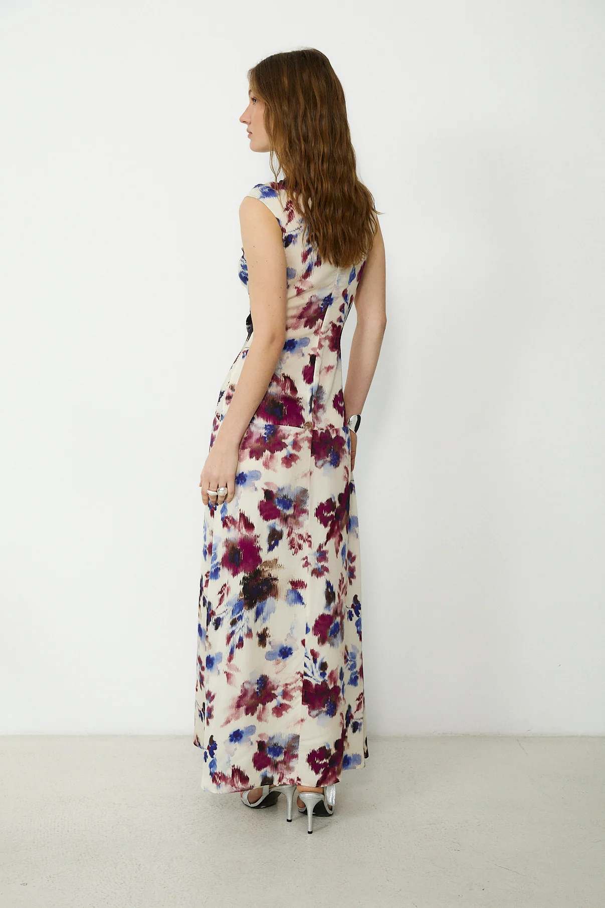 SAACHI | Purple Abstract Floral Maxi Dress - Image 5