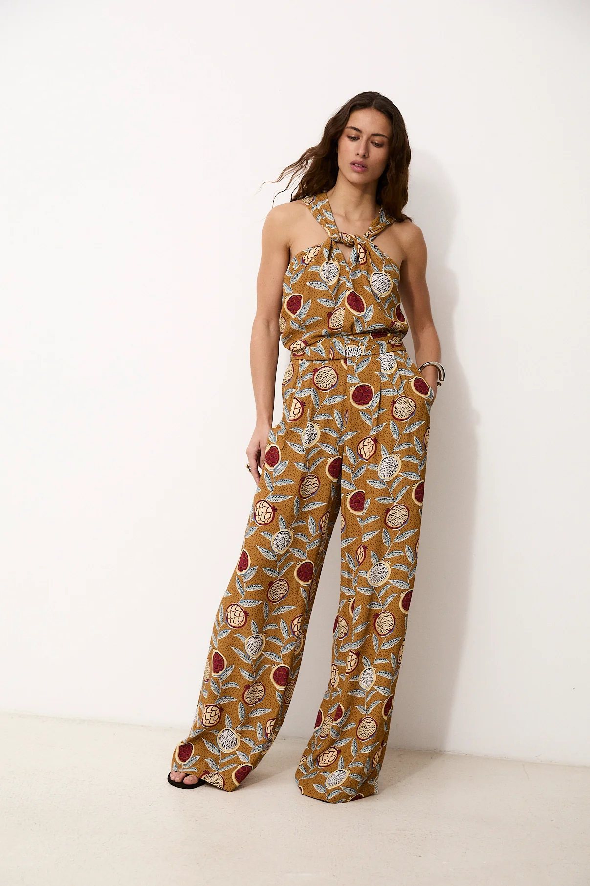 SAGEBRUSH | Mustard Viscose Halter Top - Image 2