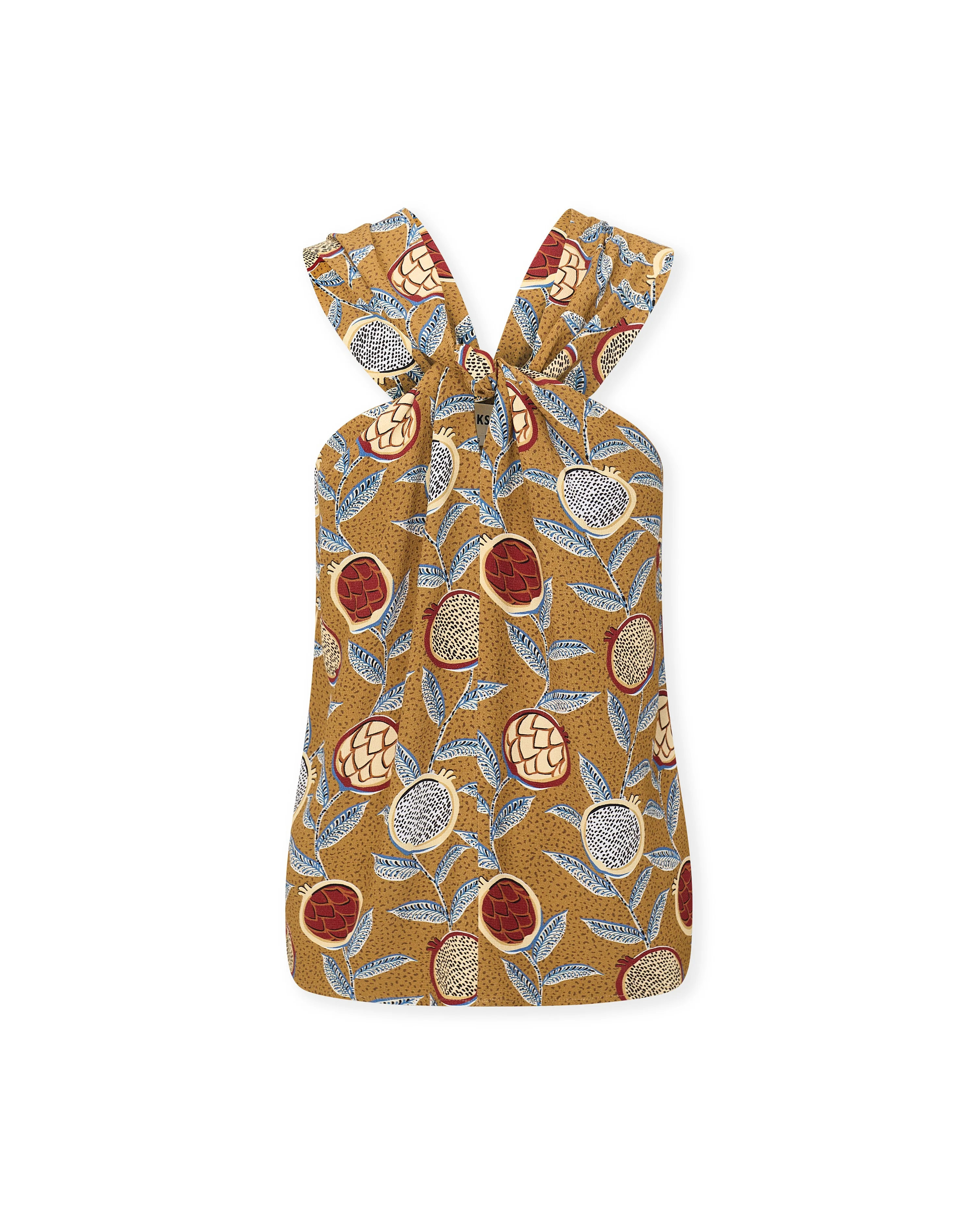 SAGEBRUSH | Mustard Viscose Halter Top - Image 5