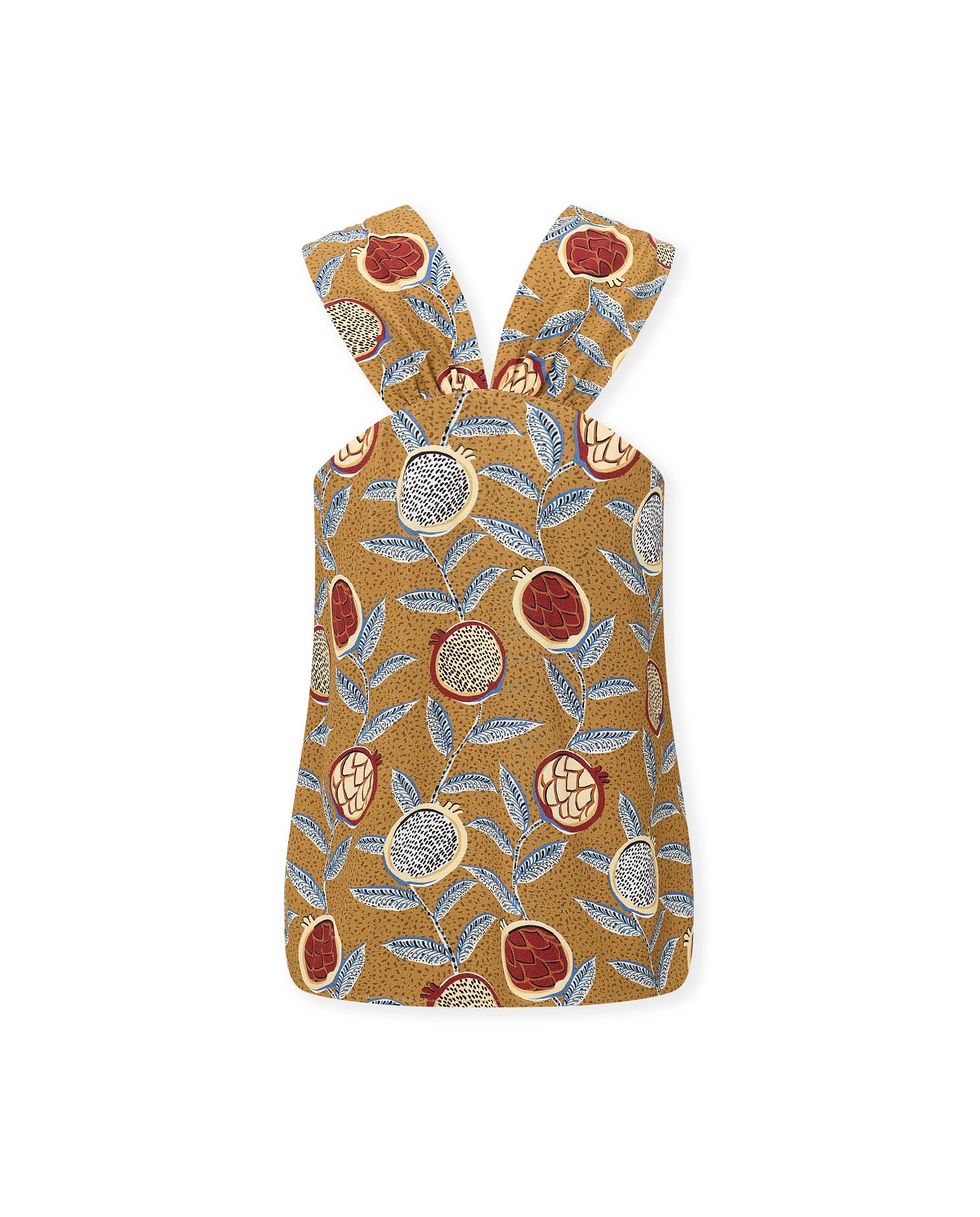 SAGEBRUSH | Mustard Viscose Halter Top - Image 6