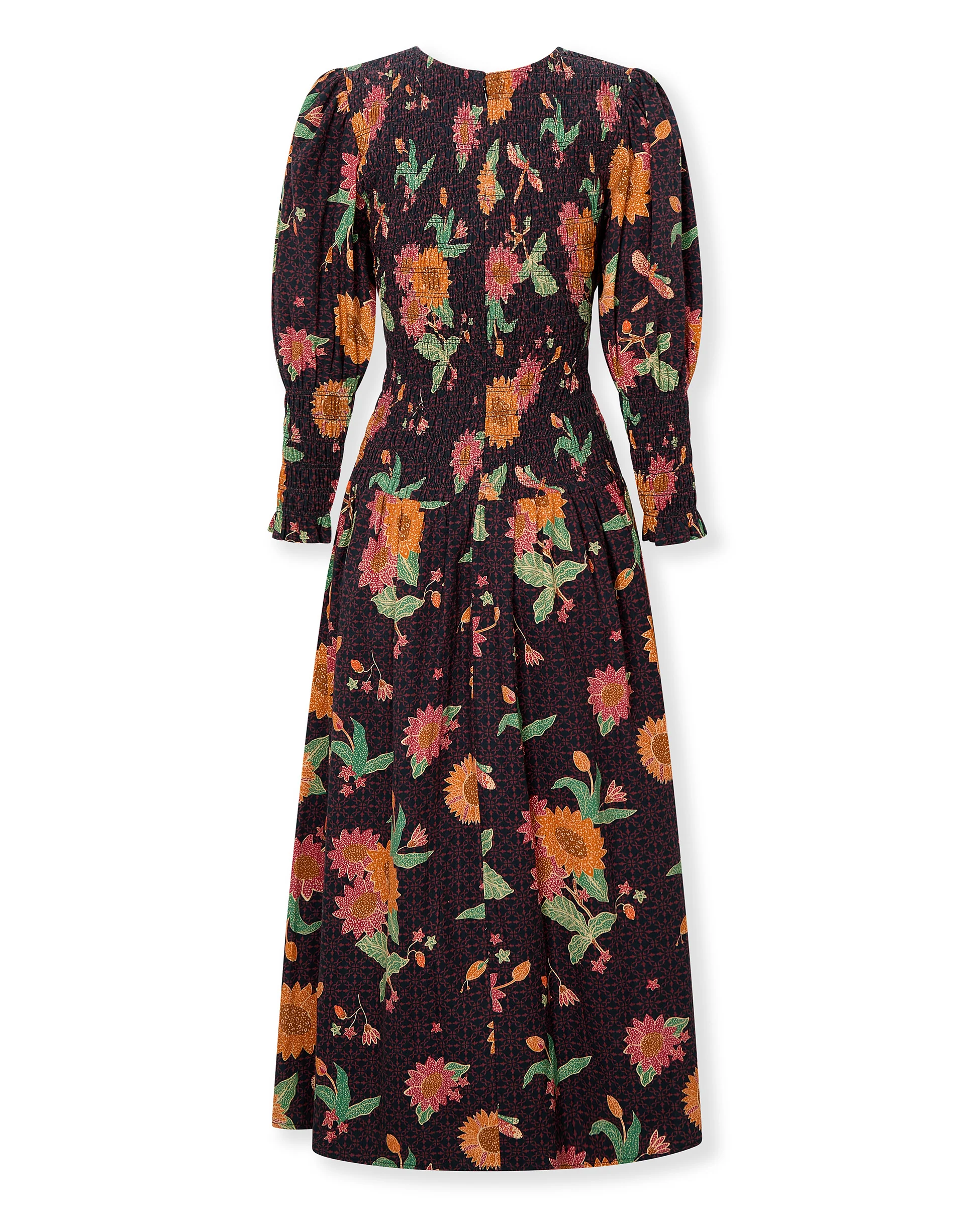 SCARLET | Multi Floral Cotton Midi Dress - Image 6