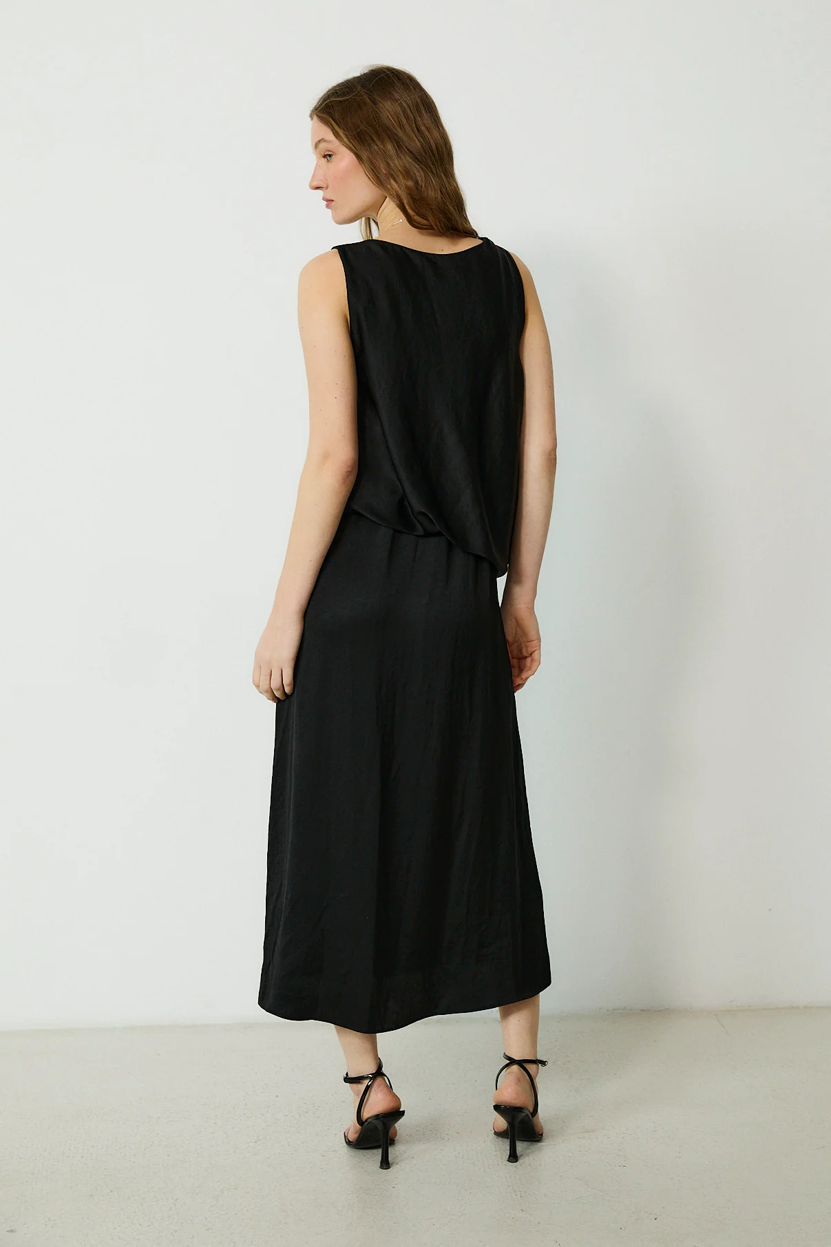 SEMA | Black Sleeveless Midi Dress - Image 4