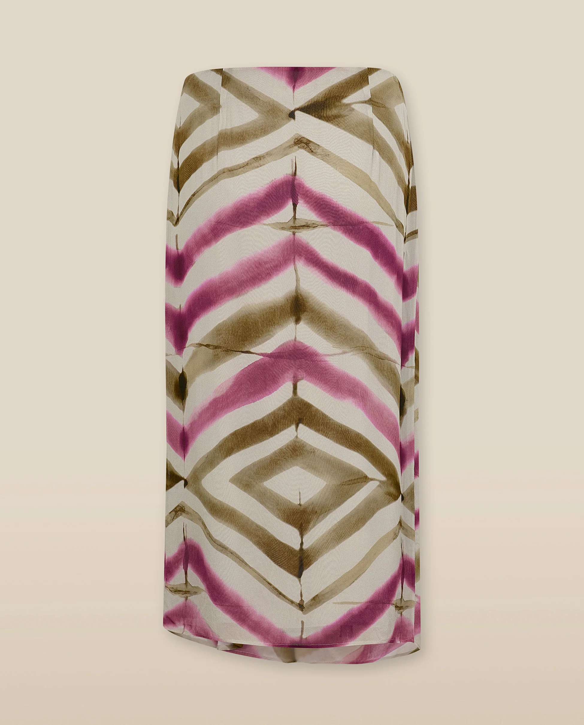 SOL | Magenta & Brown Stripe Boho Skirt - Image 5