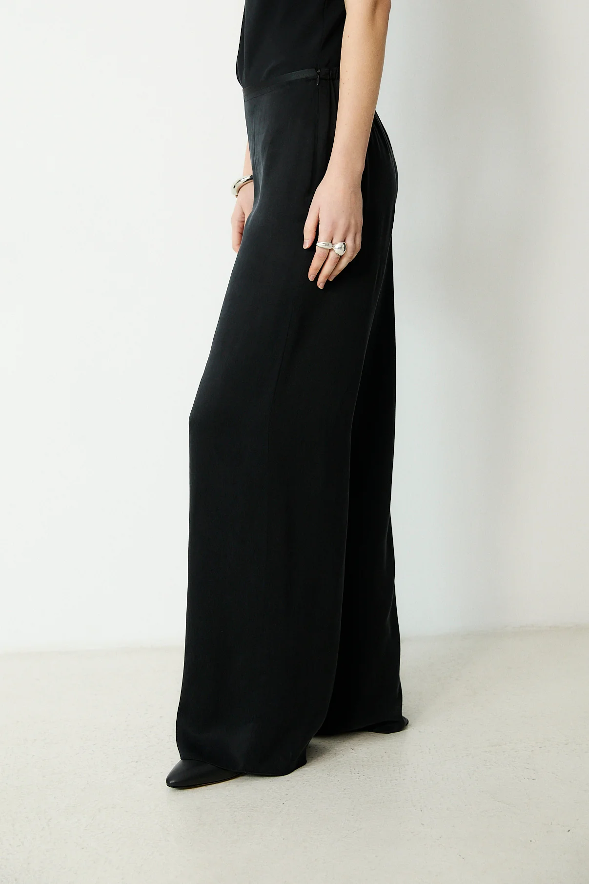THYSSEN | Black Wide-Leg Trousers - Image 5