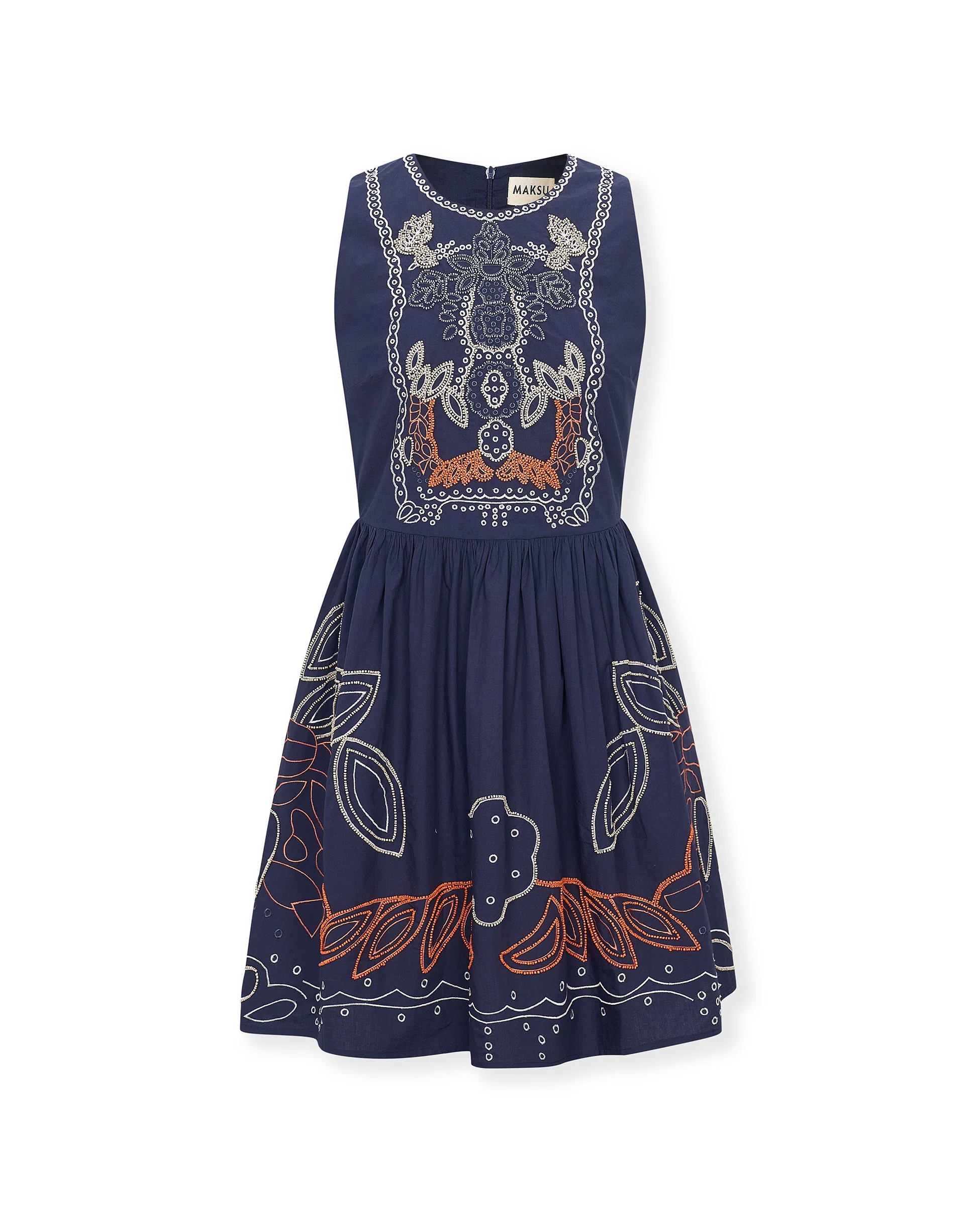 TIRSA | Navy 100% Cotton Short Dress - Image 5