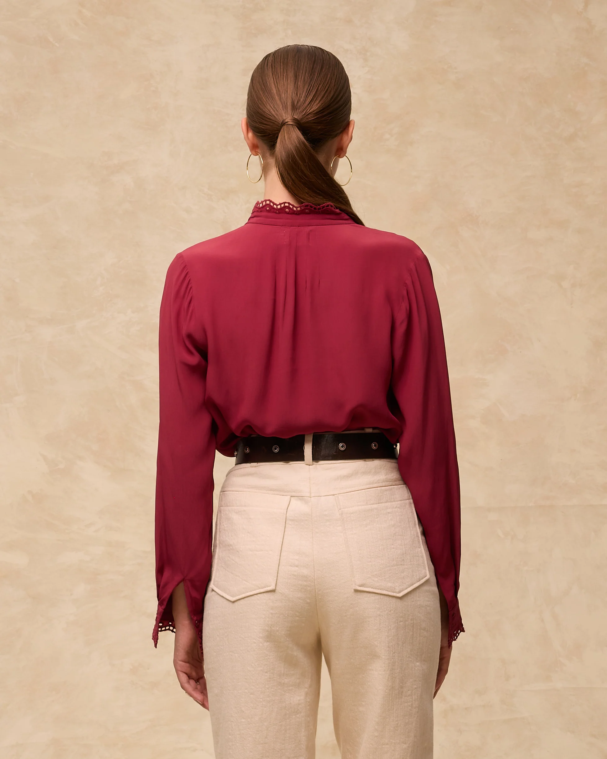 TORDINI | Red Embroidered Blouse - Image 4