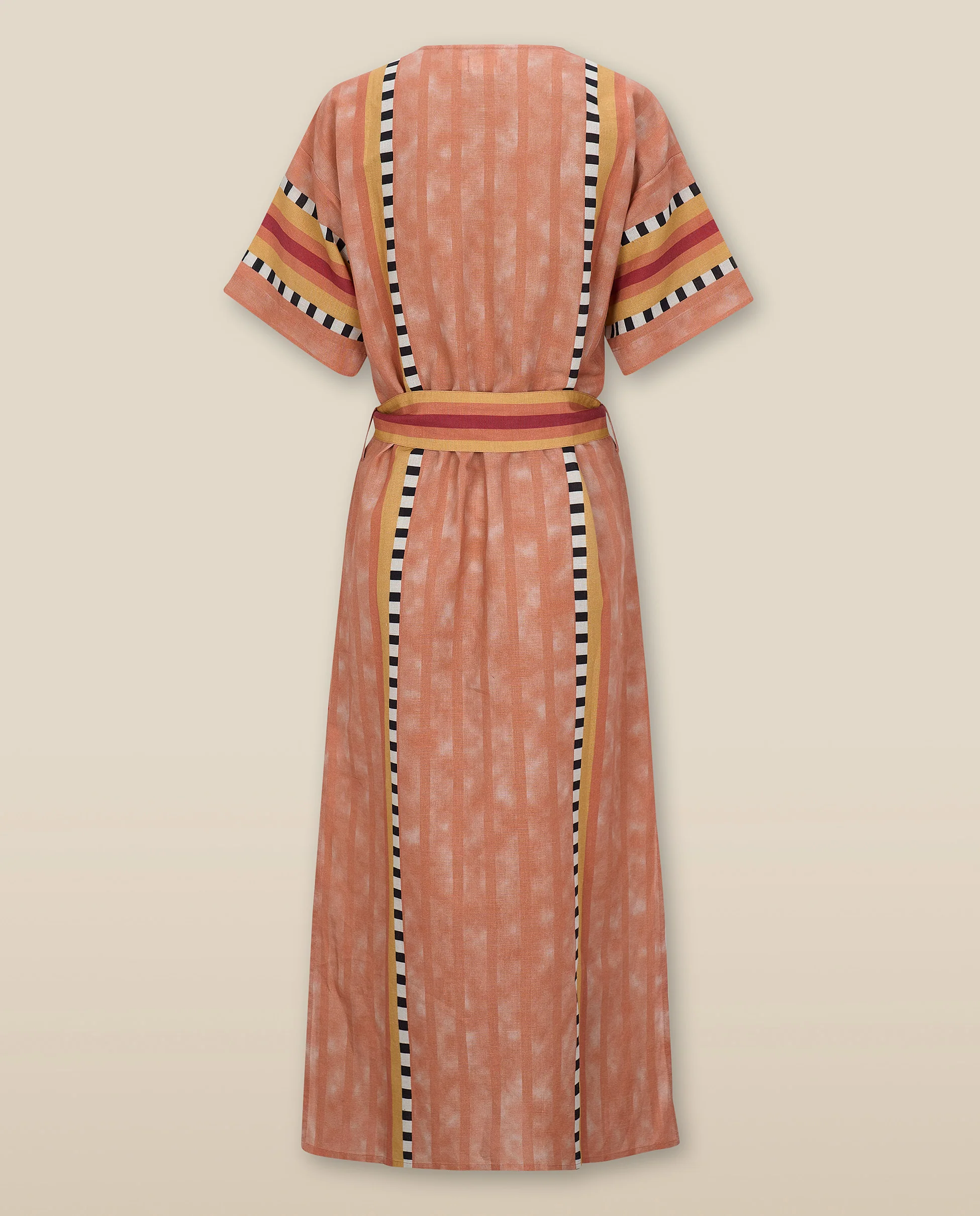 ANAKA | Terracotta Embroidered Tunic with Belted Waist - Image 7
