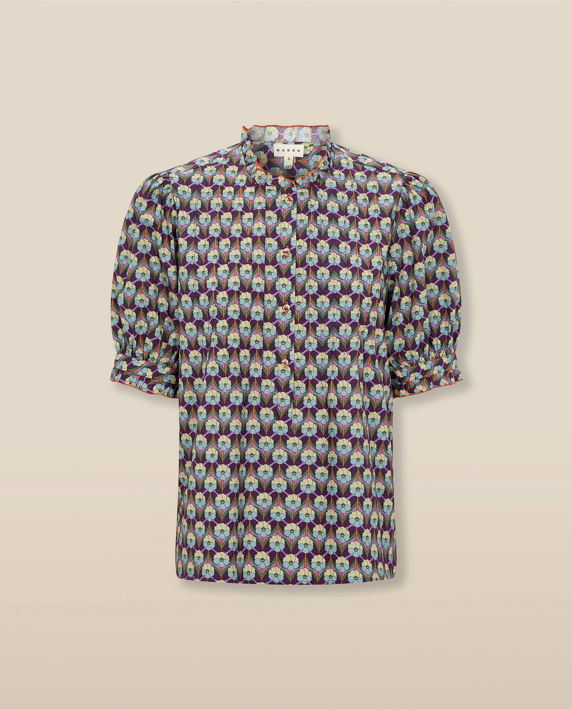 CATALINA | Purple Multi Liberty Floral Print Cotton Blouse - Image 4