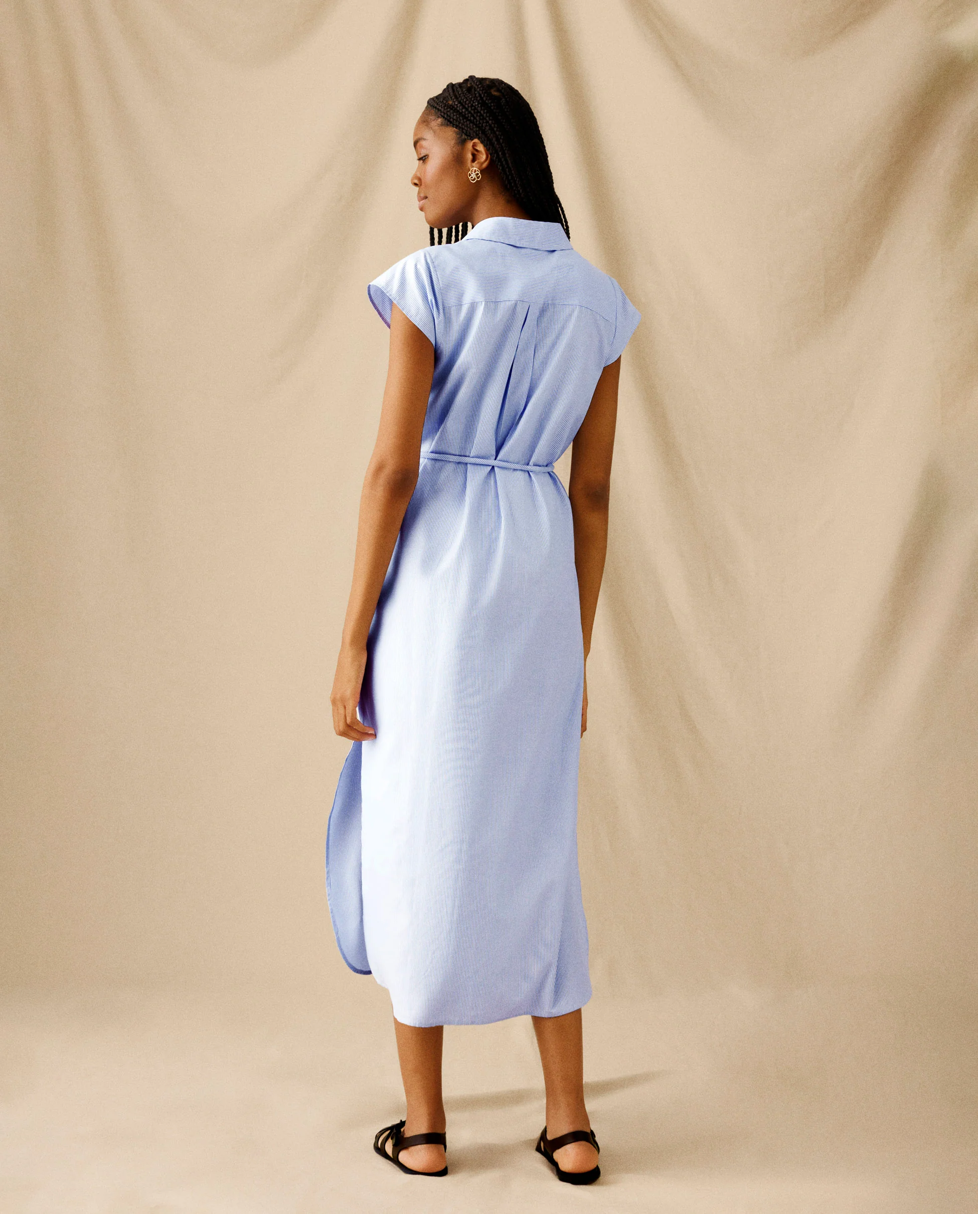 CHARU | Floral Print Midi Shirt Dress - Image 6