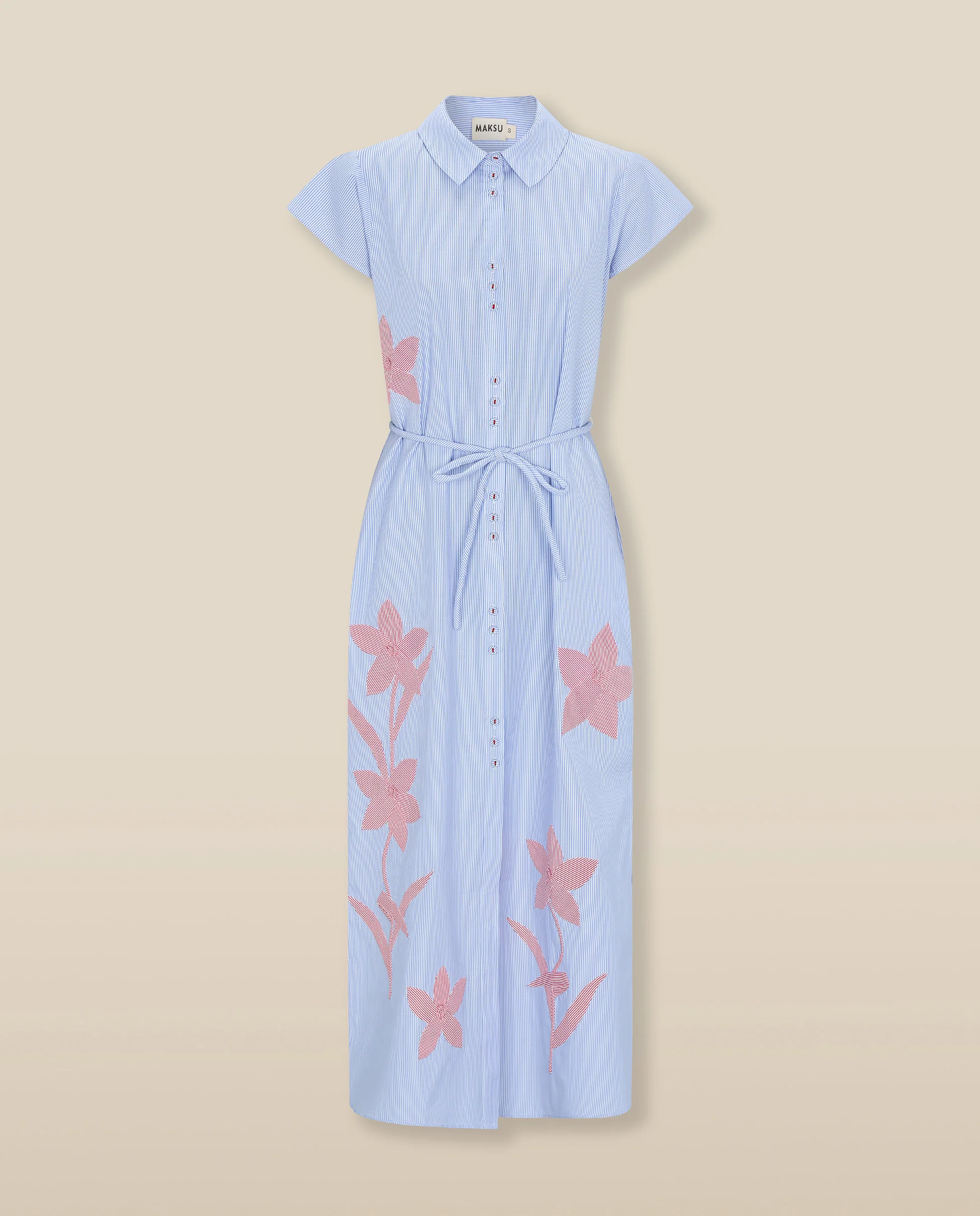 CHARU | Floral Print Midi Shirt Dress - Image 7