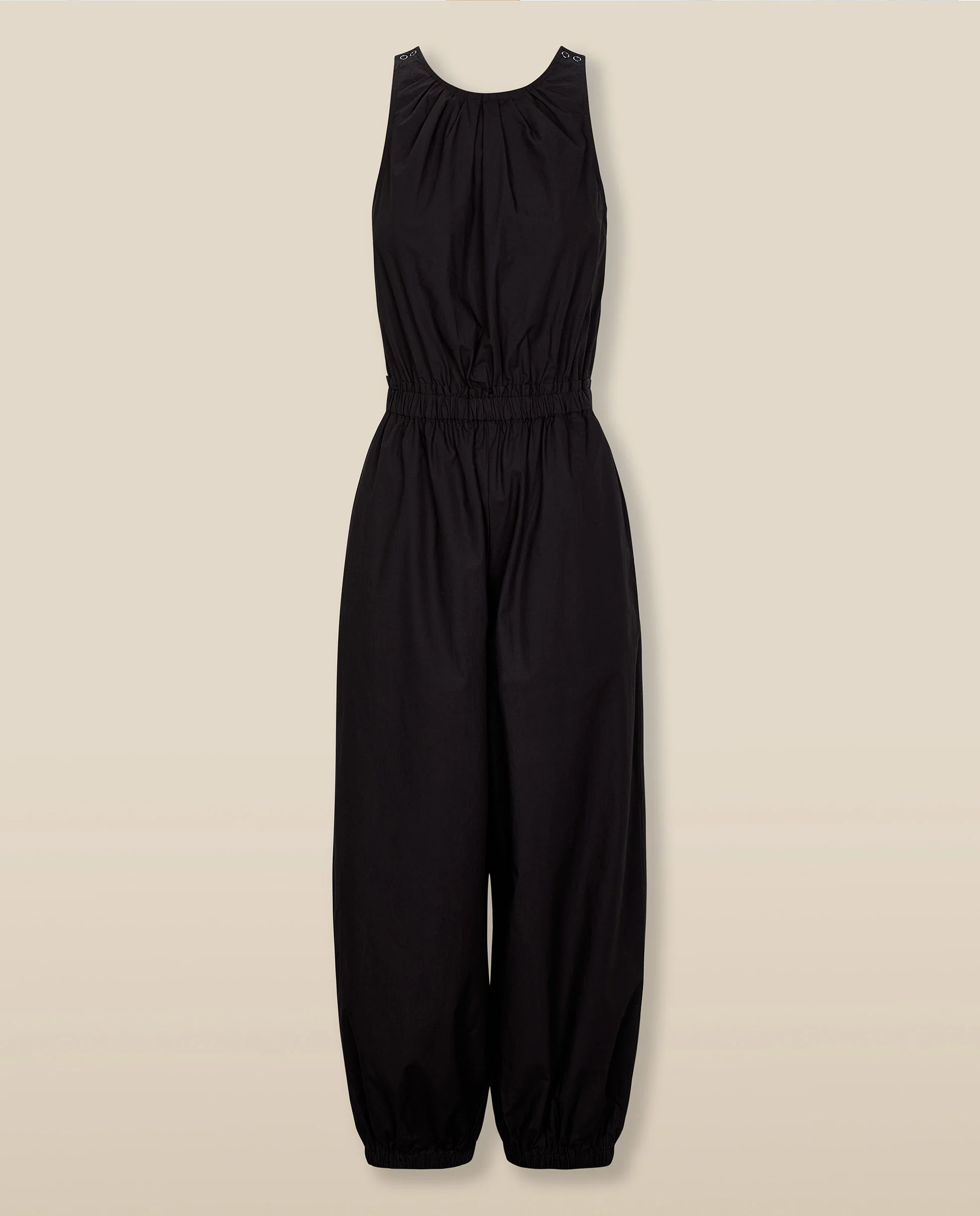DAWA | Black Cotton Sleeveless Jumpsuit - Image 6