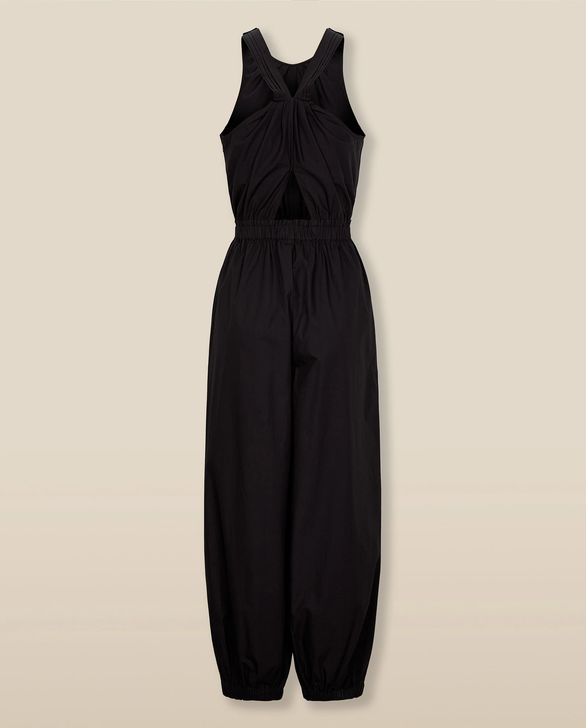 DAWA | Black Cotton Sleeveless Jumpsuit - Image 7