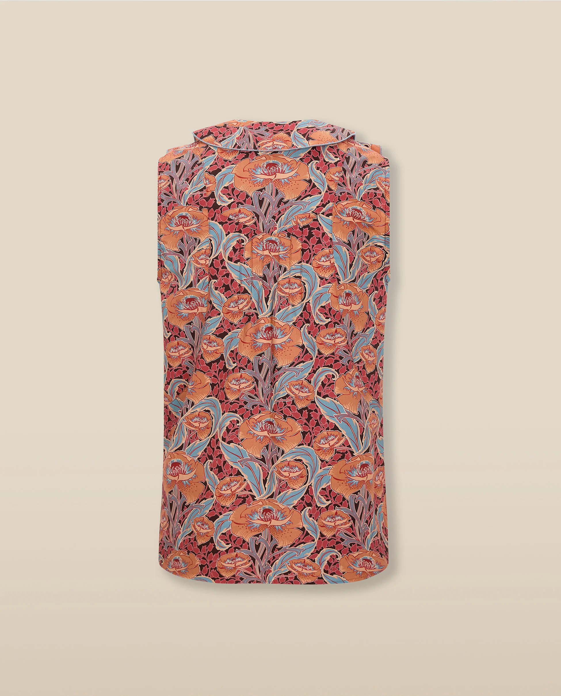 IRAMA | Terracotta Multi Liberty Floral Cotton Blouse - Image 5