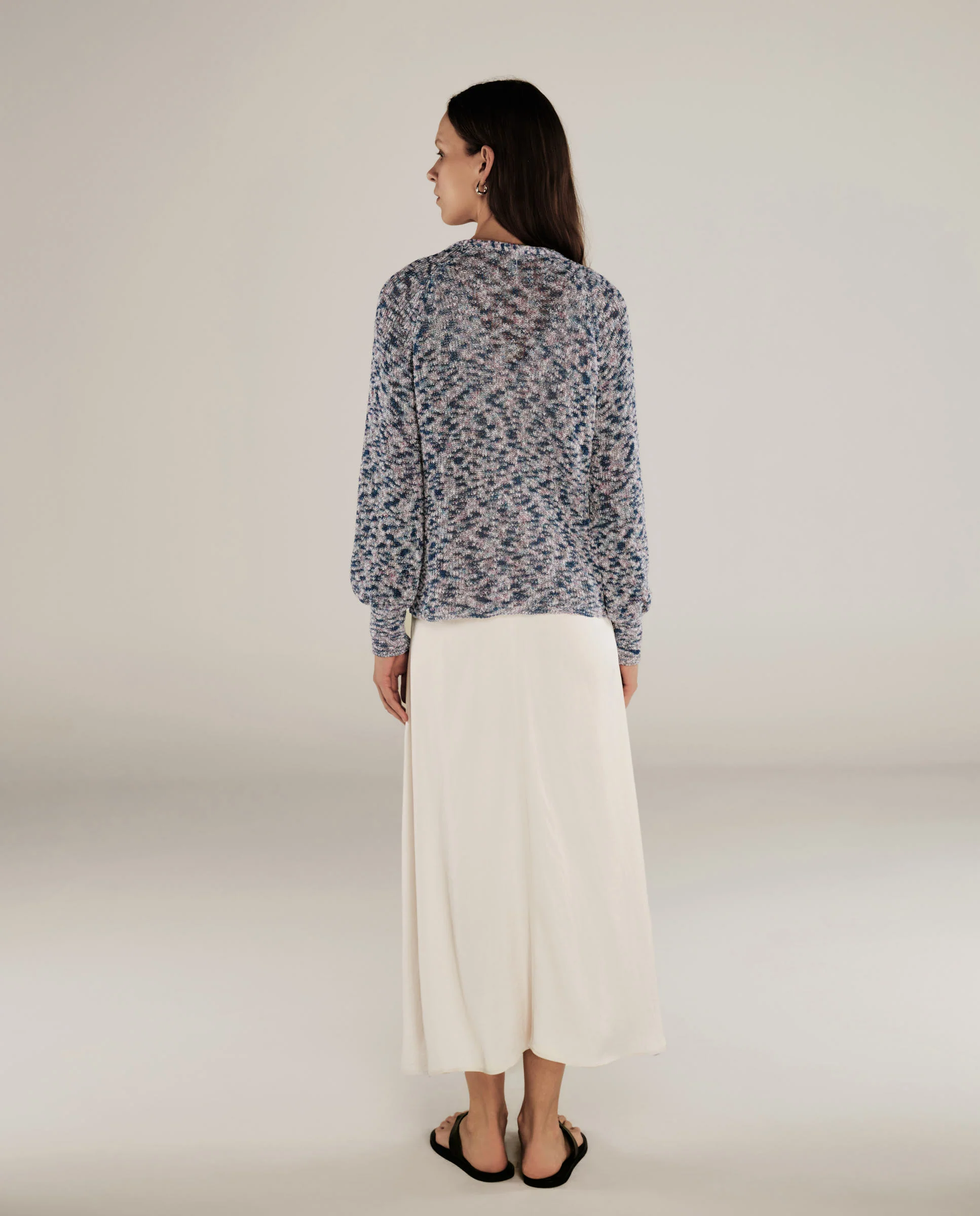 KIARA | Metallic Blue Relaxed Cardigan - Image 5
