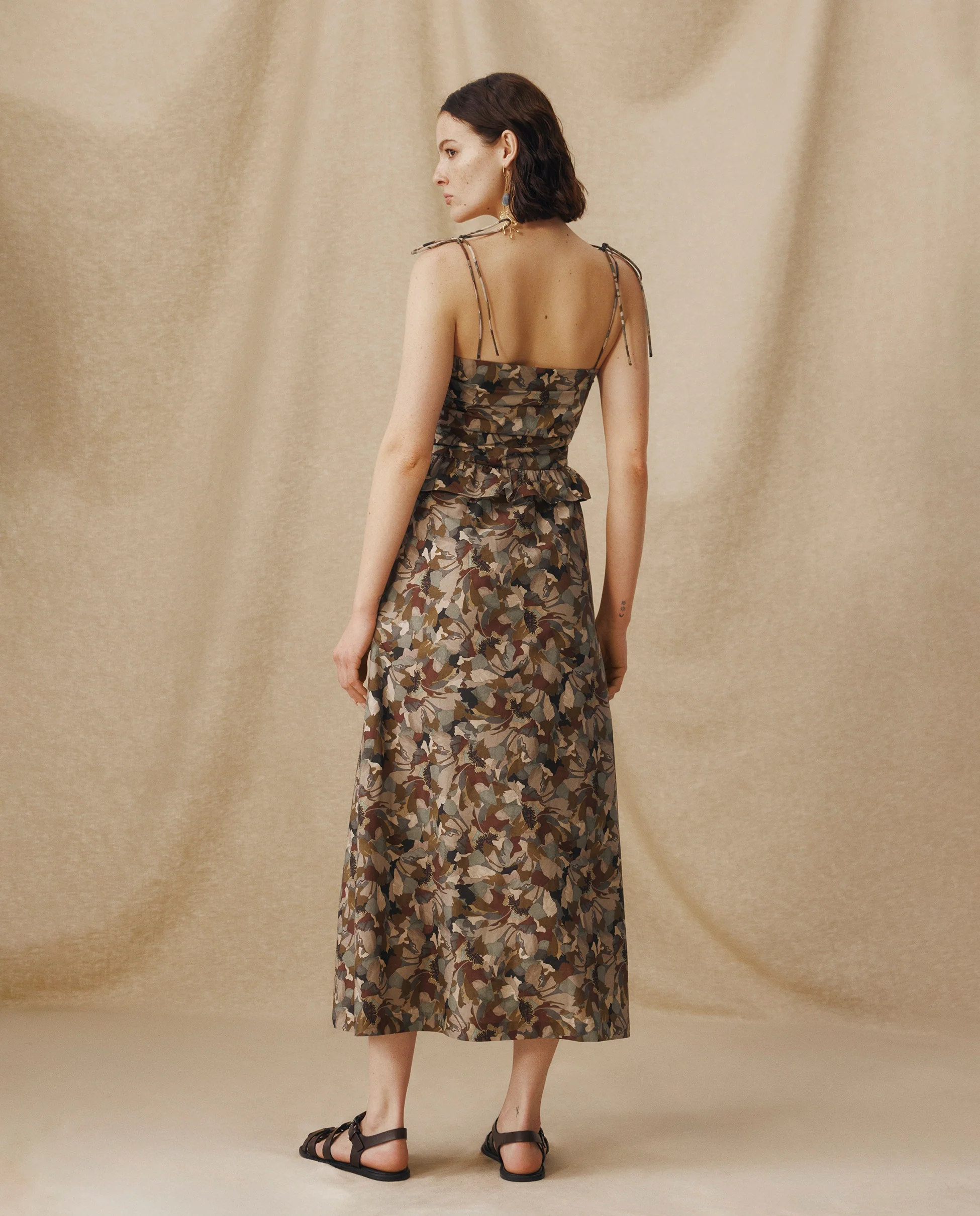 MISTY | Natural-Toned Liberty Floral Cotton Dress - Image 4