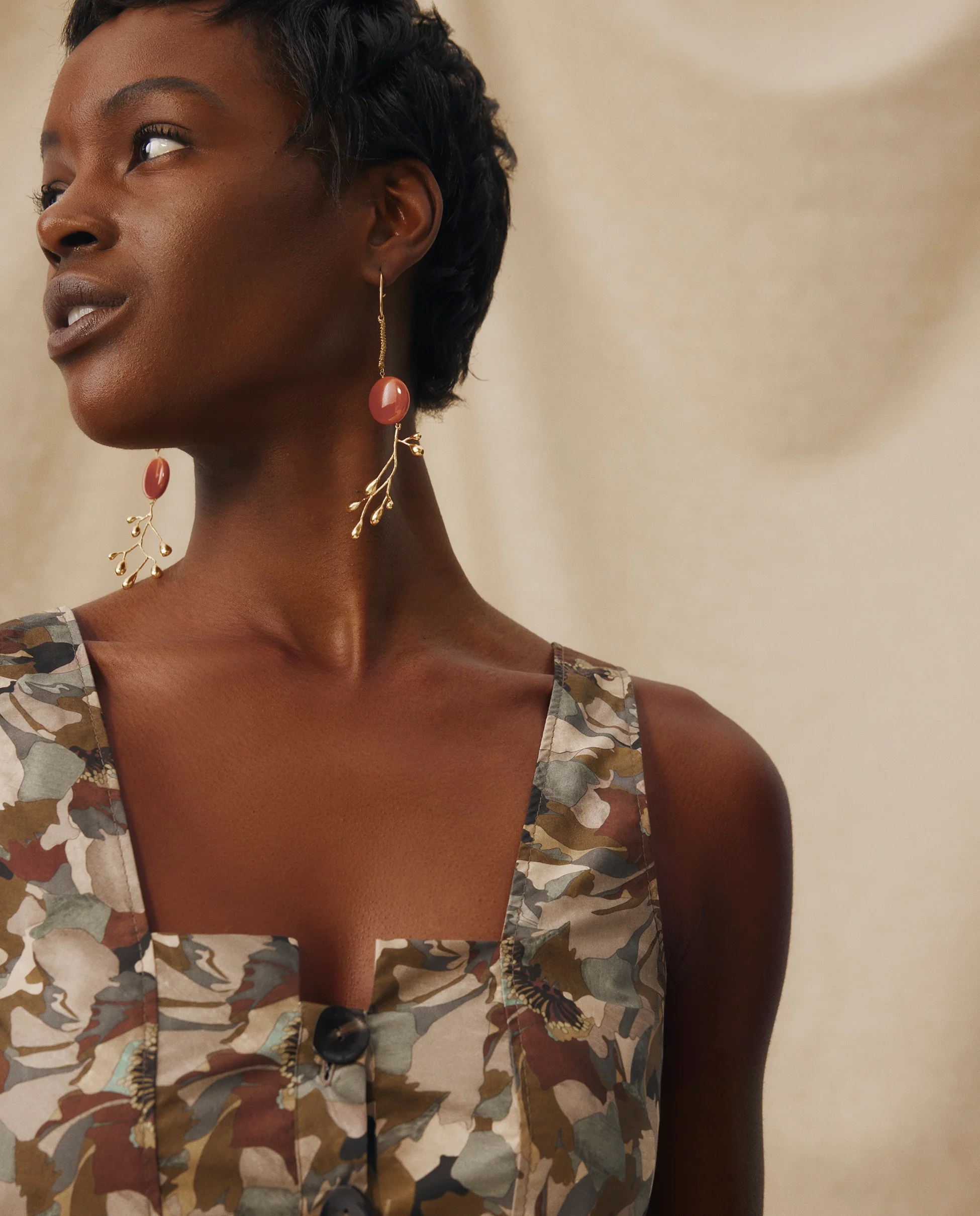 MISTY | Natural-Toned Liberty Floral Cotton Top - Image 3