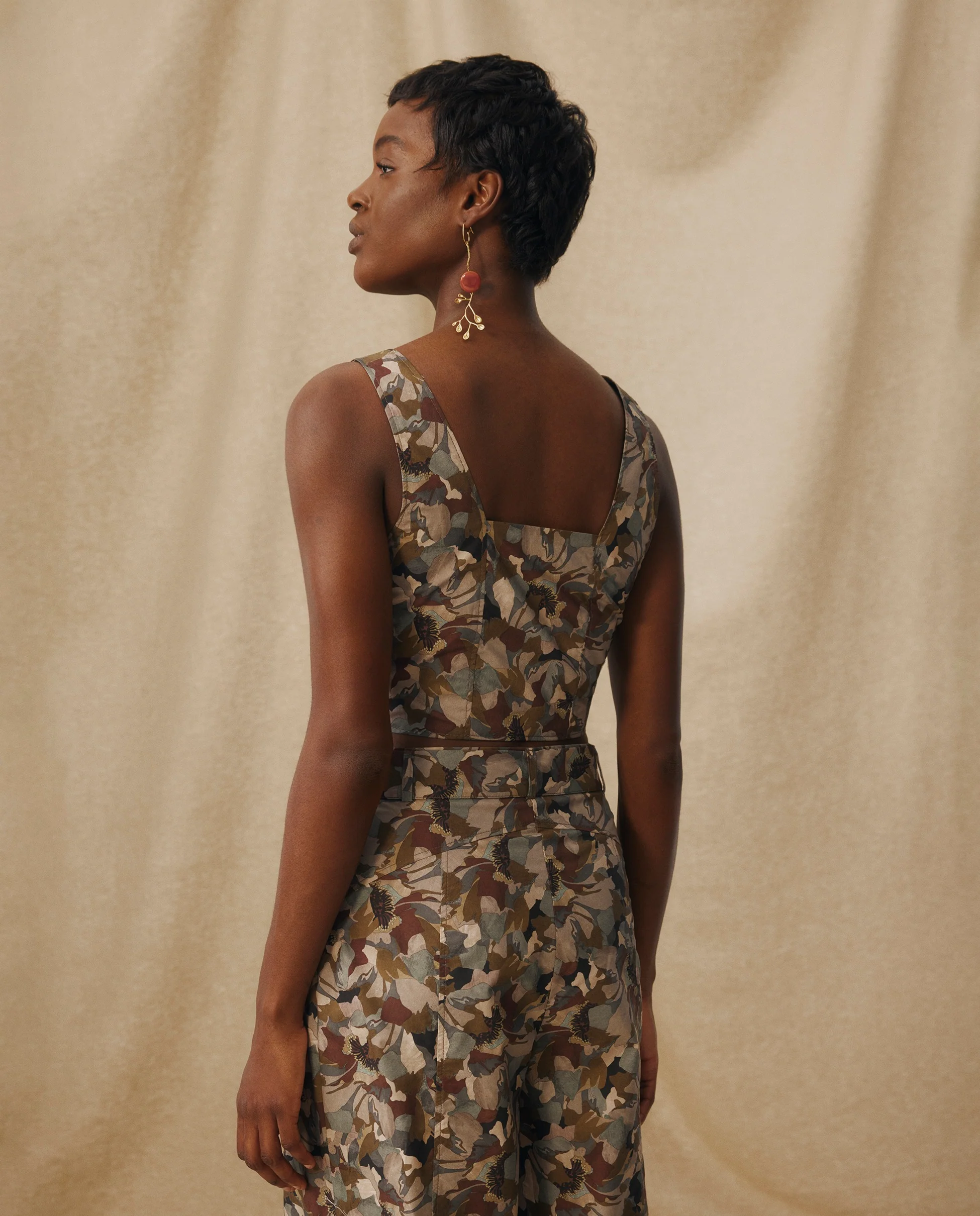 MISTY | Natural-Toned Liberty Floral Cotton Top - Image 4