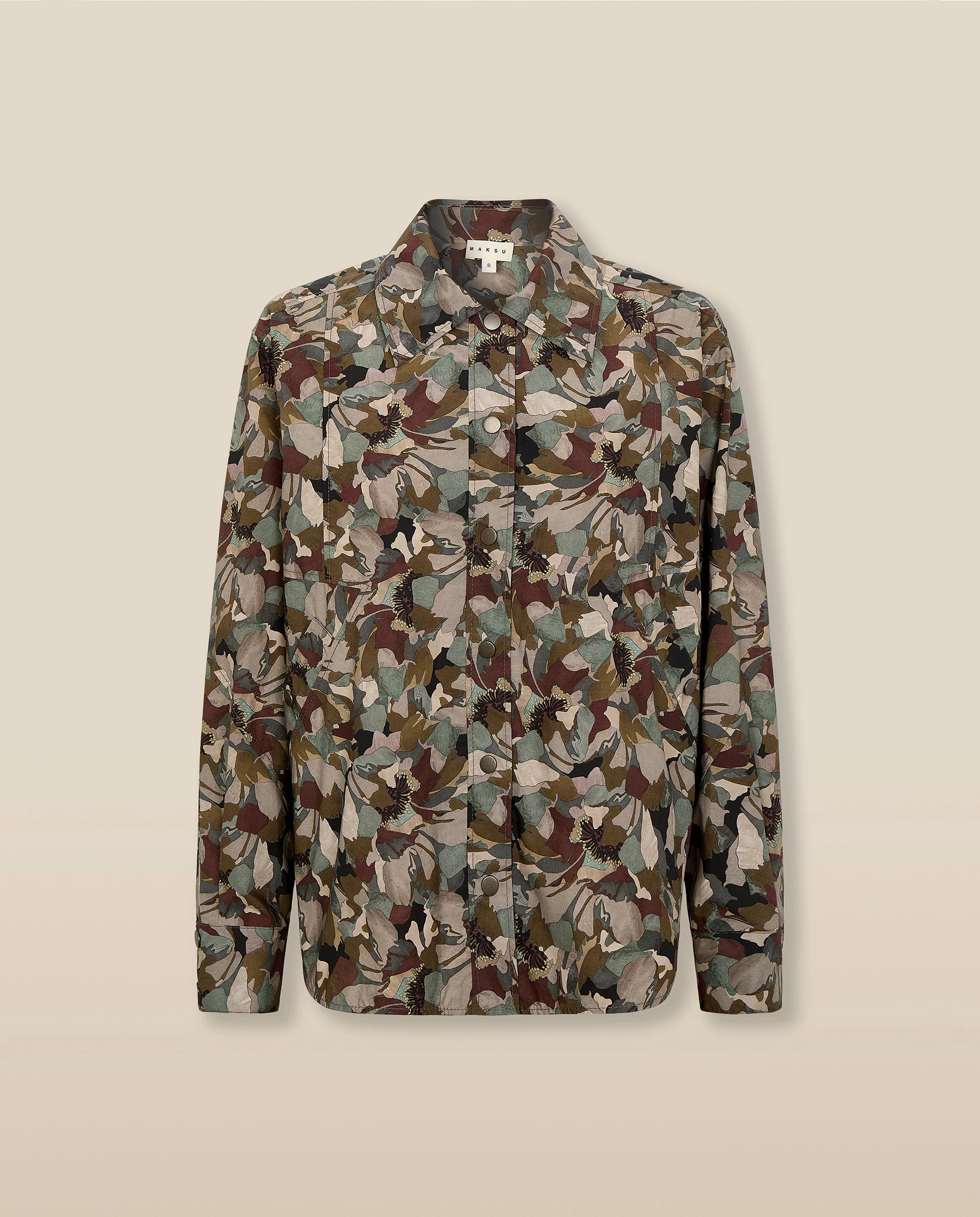 MISTY | Natural-Toned Liberty Floral Cotton Overshirt - Image 5