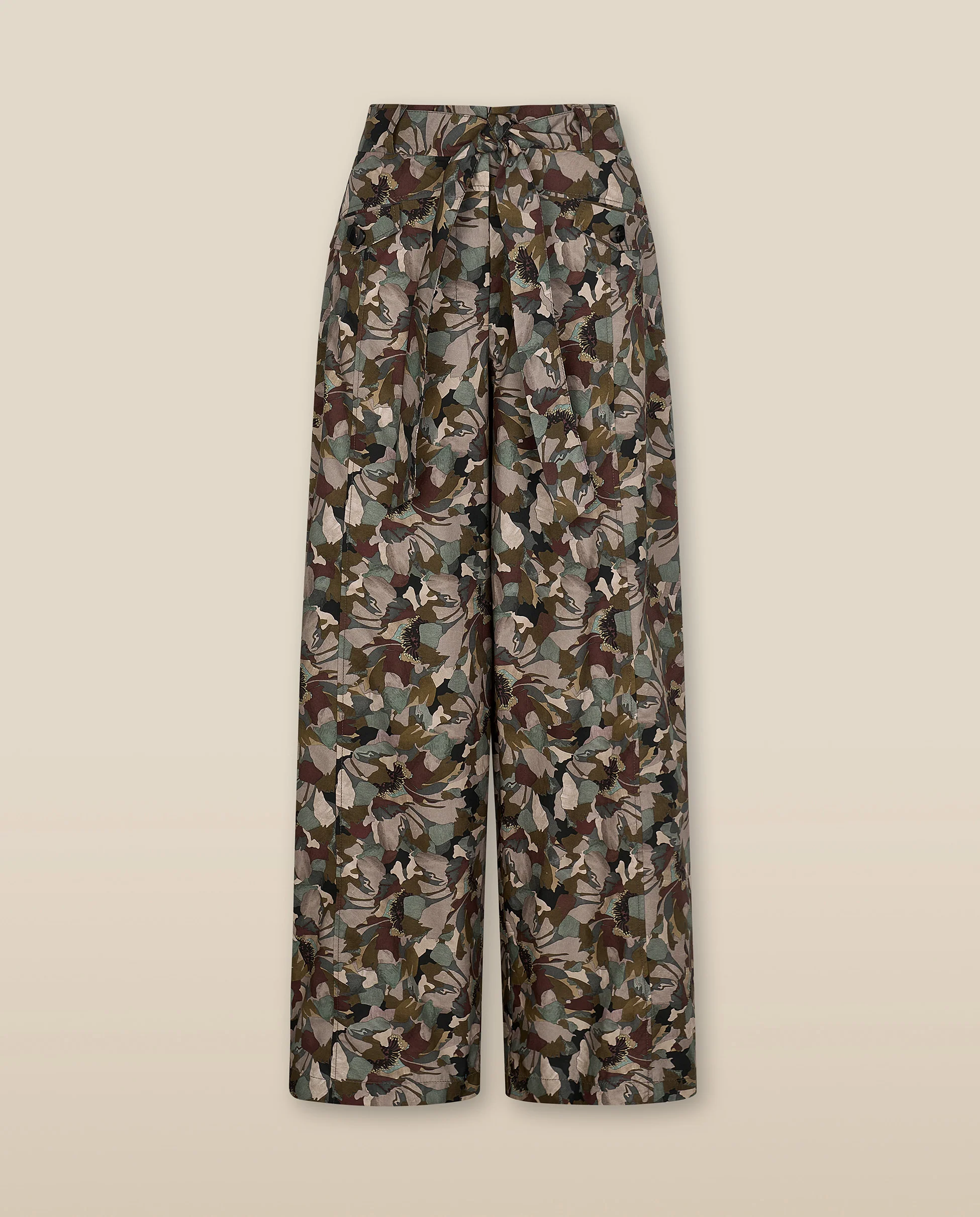 MISTY | Natural-Toned Liberty Floral Cotton Trousers - Image 4