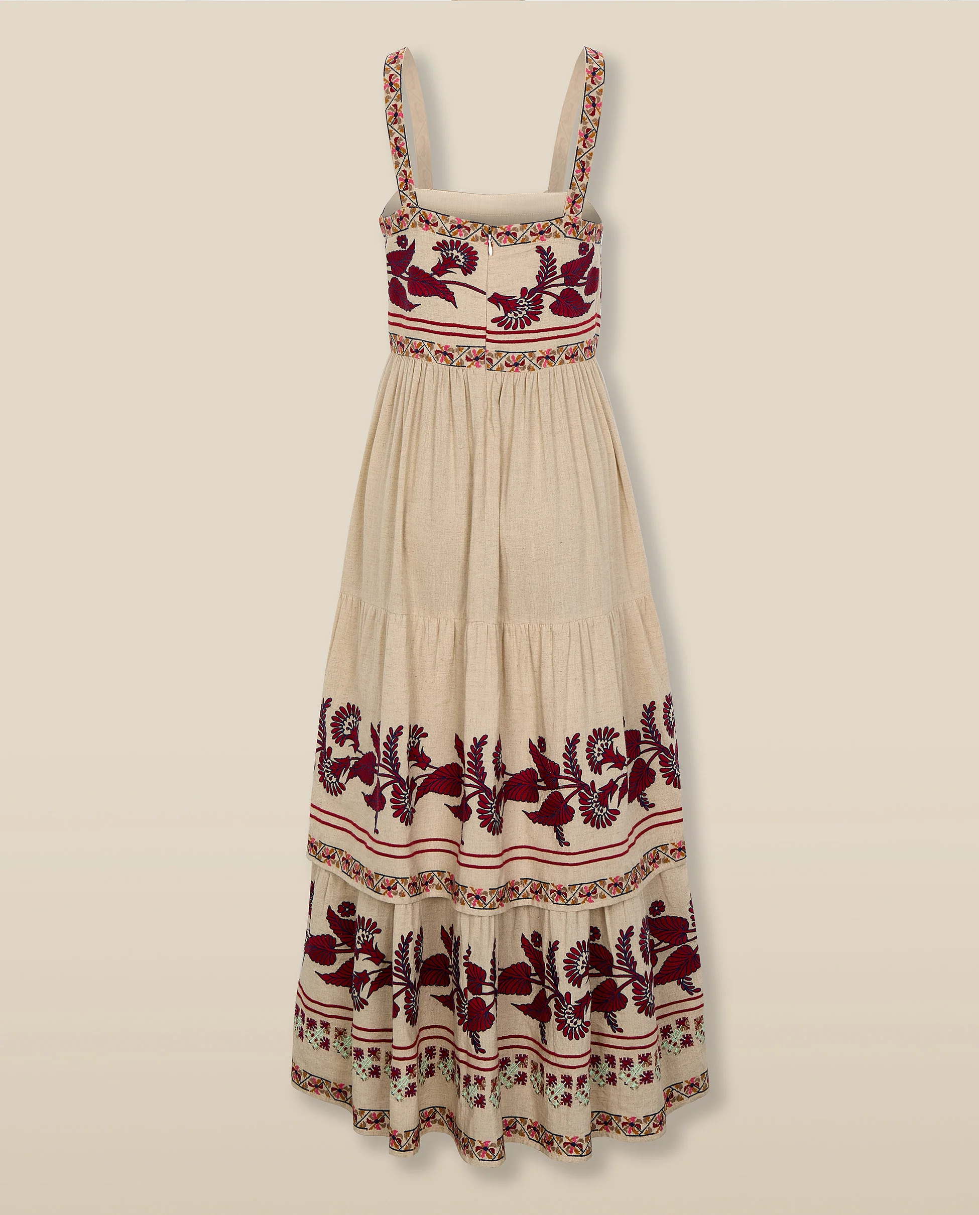 NEESHA | Stone Bohemian Embroidered Midi Dress - Image 7