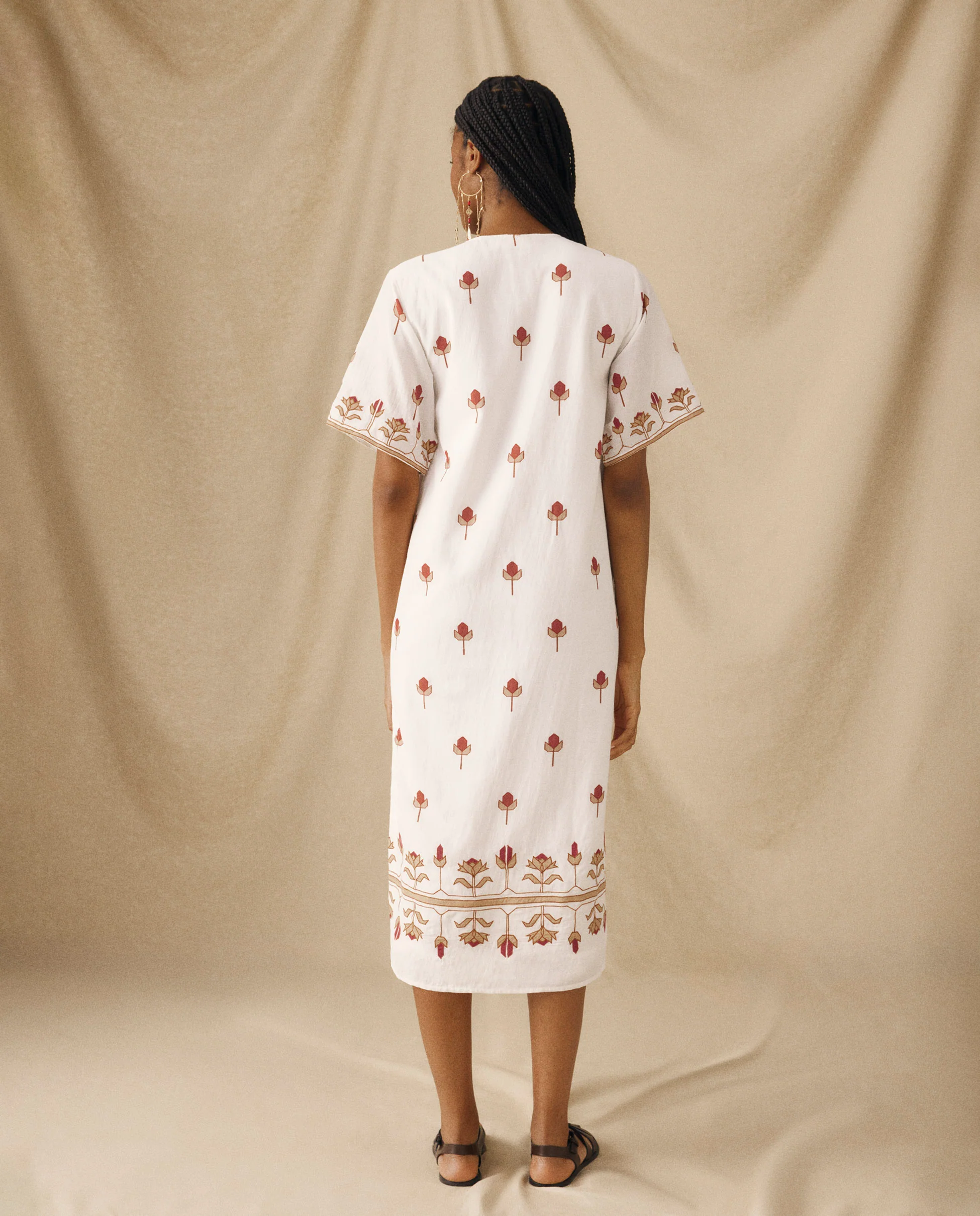 SANA | White Embroidered Cotton Tunic - Image 5