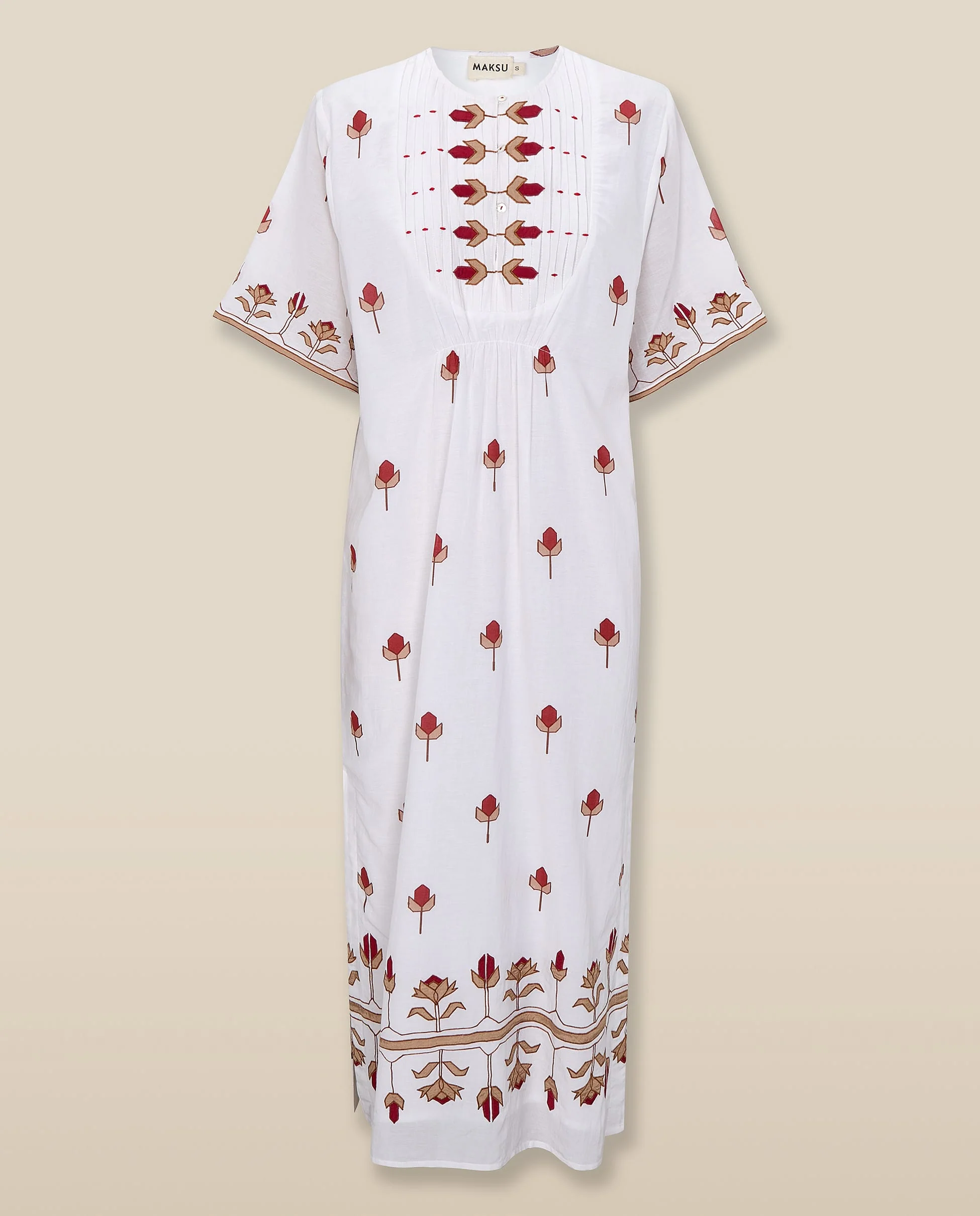 SANA | White Embroidered Cotton Tunic - Image 6